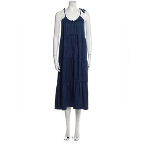 Emerson Fry scoop neck mid length denim dress